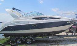 2007 Bayliner 285 Cruiser, 350 MAG Mercruiser, (no trailer), Bimini Top with Boot, Camper Canvas, Cockpit Cover, Carpet Runners, Trim Tabs, Trim Gauge, Stereo / Stereo Remote, Compass, Digital DF, VHF, GPS, Air / Heat, On Deman Water System, dual