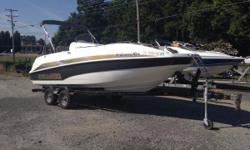Clean Sea Doo Twin Engine Deckboat Loaded with Features. &nbsp;Great for the entire family with sink with pressure water system, Changing room with head, and kiddie pool with fountain in the bow. &nbsp;Plenty of power to pull wakeboarders, tubers and