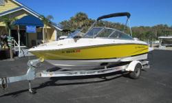 Clean, Less than 100hrs on this great Regal 1900 with trailer and GPS, cover, bimini top and more! As a first boat, a family boat or an all-around Sportboat, the Regal 1900 is value in its purest form. Boasting a host of standard options including an