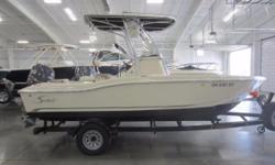 Get ready to fish Lake Erie on this Scout 205 Sportfish! Recently traded in, this Scout is a Certified Trade and comes with a 30 day or 30 engine hour warranty!&nbsp;
T-Top w/ Rocket Launchers and Spreader Light
Livewell
Folding Aft Bench Seat&nbsp;