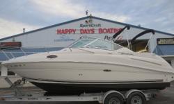 2007 Sea Ray 240 SD is backed by a Mercruiser 5.0 MPI B3&nbsp; inboard/outboard engine with 407 hours. This boat comes equipped with a Load Rite Trailer, VHF, Stereo, Trailer, Microwave, Fridge, Camper Canvas, . If your looking for a boat to enjoy the