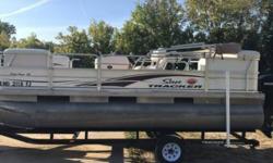 2007 Tracker Marine Sun Tracker Party Barge Excellent condition One owner Length 20 0 Deck length 17 8 Deck width 98 Max. recommended HP 75 HP Fuel capacity 32.1 gal. Pontoon log length 18 4 Pontoon log diameter 24 Pontoon log material 0.08 5052 marine