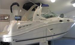***PURCHASED NEW IN 2010***
The sleek design is only one of the many qualities of this roomy 260 Sundancer. Typical Sea Ray ergonomics designed throughout make this boat rival any other in its class.There is a translucent deck hatch with locks and sky