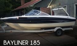 Actual Location: Brandon, MS
- Stock #090223 - This vessel was SOLD on March 3.The most affordable stern drive package on the market is the ideal family fun package, with features of boats costing twice as much.This 185 Bayliner is perfect for a first