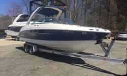 Great looking Chaparral 256 with only 208 Hours! &nbsp;Her white Radar Arch really make this vessel stand out! &nbsp;Loaded with options this boat is great for cruising on the Lake with all your family and friends.
Mercruiser 350 MPI with Bravo 3