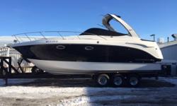 2008 Chaparral 310 Signature with twin Mercruiser 350 Mag 300 hp with Bravo three dual prop outdrives. This is a very clean fresh water only boat under 100 hrs. Options include Kohler generator, air conditioning and heat, dual voltage refrigerator, ice