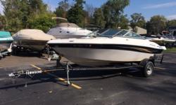This 19' bow rider has many desirable features including Volvo 4.3GXI (225hp), extended swim platform and bow filler cushions. It has been always kept on a covered hoist in the summer and stored inside in the winter. This single owner boat has been
