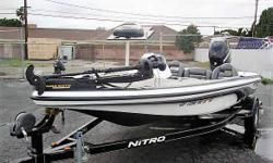 Lets catch a deal ! The spacious, fast NITRO Z-7 is a stylish, strong and stable boat that is built with the serious angler in mind. The low-profile hull design keeps you right next to the action. And the Lowrance fishfinder, storage, trailer and Mercury