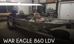 Actual Location: San Antonio, TX
- Stock #096988 - If you are in the market for an aluminum fish, look no further than this 2008 War Eagle 860 LDV, just reduced to $12,500 (offers encouraged).This boat is located in San Antonio, Texas and is in good