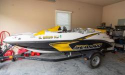 2009 Sea-Doo 150 Speedster 255hp Rotax Supercharged (64 hours - 58 mph), Jensen CD player, cockpit speakers, ski locker, rear swim step,&nbsp; full cover, single axle trailer included. Indoor stored one owner very clean&nbsp;
Nominal Length: 15.3'
Length