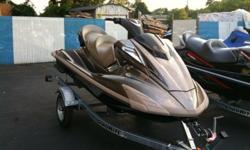 This is a 2009 Yamaha FX SHO Cruiser. Bronze Metallic paint. Supercharged offering speeds >70mph on the water. Comes with trailer. Approximately 30 hours on the engine. Used almost exclusively in freshwater lakes. All yearly services have been preformed