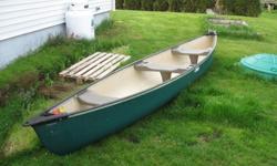 Green Pelican Canoe 15.5' seats 3, used 2 times; Bought last year for $300. Asking 200 /obo