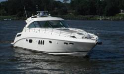 This 540 Sundancer has it all. Cutting edge technology with beautiful Euro styling design makes this boat look fast even when she is tied at the dock. Powered with Cummins Zeus QSC 600/574HP Pod Joystick Drive System with Skyhook she is easy on fuel and