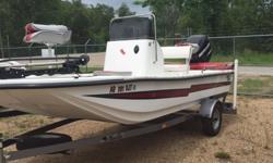 Just arrived and ready to go fishing, this 2010 Bass Cat center console is set up with a Hummingbird 788c, a Motor guide trolling motor, 71# thrust, bait well, and includes a bimini top and a boat cover. powered by a 90 hp. Optimax engine. This is a clean