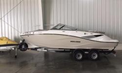 Have fun in the sun with the whole family plus a few extras on this great 21 foot jet boat! This Certified Trade will come with a 30 day or 30 engine hour warranty and has undergone our extensive certification process! Be sure to ask our sales team!
Bow &