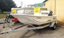 Great Center Console Skiff with 38 Hours Freshwater Only! &nbsp;Always Garage kept this is like buying a brand new boat at a huge discount. &nbsp;Her 25 Horsepower Yamaha 4 Stroke motor can get this boat over 20 mph while only drafting 6". &nbsp;Great