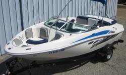 2011 Sea Ray 185 Sport BR (19'8" X 7'3"), MerCruiser 4.3L TKS 190HP A2, '11 ShoreLand'r S/A custom matched bunk trailer with brakes & fold away tongue. this boat is White with Blue, Black and Gray graphics. The cockpit floorplan has driver & passenger