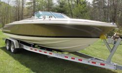 Standard Features Include; &nbsp;Heritage Trim Edition, selectable exhaust, bimini top, bow & cockpit cover, mooring cover, battery charger 110V w/ power inlet, snap in carpet, dual batteries w/ switch, enclosed head w/dockside pumpout, 110V refrigerator
