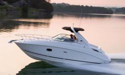 The sleek, contemporary lines of the 280 Sundancer make it a standout in any marina, but this express cruiser is not meant to sit at the dock. A dynamic deep V-hull provides a smooth ride in any conditions, while the stylish interior promises comfortable