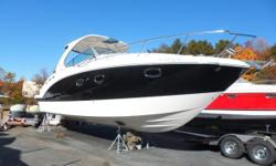 Like new 2012 Chaparral Signature 330 Axius with JoyStick controls. &nbsp;Has forward electric table lower for Queen Berth. &nbsp;Aft Berth closes off from cabin. &nbsp;
Nominal Length: 34'
Length At Water Line: 10.5'
Length Overall: 33.5'
Engine(s):
Fuel