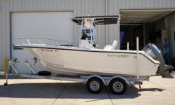 Center console fun for the whole family! This 22 foot Key West is a Certified Trade and comes with a 30 day or 30 engine hour warranty!&nbsp;
Freshwater & One Owner Since New
Enclosed Head
T-Top with Rocket Launchers and Spreader Lights&nbsp;
Trailer