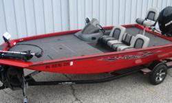 2012 Lowe Stinger 18HP Aluminum bass boat (18?2 X 85?), 2011 Mercury 115HP 4S EFI, 2012 Karavan S/A Custom matched trailer with fold away tongue, spare tire & mount. This boat is Red with Gray & Black Interior. Optional equipment included are: ratcheting
