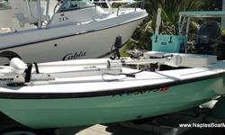 2012 Shipoke 14' Microskiff w/Yamaha F25 Four Stroke Outboard Motor. Equipped with: trim & tilt, remote steering, Lenco trim tabs, Garmin GPS/Depth, poling platform to get you up high for visibility, Sea Foam Green hull color, Trolling motor, shallow