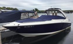 Monterey has really built an amazing boat with the 328 SS, the cockpit layout is excellent for entertaining and the spacious open bow is perfect for enjoying the sun! This boat has had weekly cleaning by a professional boat cleaning service and has been