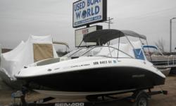 2012 Sea-Doo 180 Challenger Jet Boat & 240HP 4-Tec Supercharged Inboard Motor. Motor Runs Great! Features, Open Bow Seating With Storage And Center Filler Cushion, Two Mid Swivel Seats, Rear Bench Seating With Removable Cushions And Additional Storage,