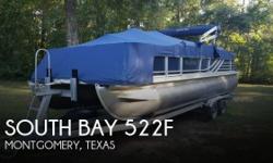 Actual Location: Montgomery, TX
- Stock #088162 - If you are in the market for a pontoon boat, look no further than this 2012 South Bay 522F, just reduced to $21,400.This boat is located in Montgomery, Texas and is in great condition. She is also equipped