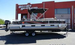 2012 Sun Tracker Fishin' Barge 24 DLX Payments as low as $187 / mo. * Pass along your love of fishing to the next generation. The FISHIN&rsquo; BARGE 24 DLX is the perfect place to do it. For fishing cruises, celebrations, swim parties and more, a family