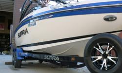 Super clean 2012 21 footer! With room for 12 people you can enjoy a day on the water with friends and family! The Supra Launch 21V combines versatile size with a surprisingly deep and spacious interior and wakes that will help beginner to intermediate