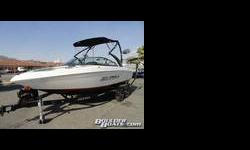 SPECIFICATIONS: Length (feet): 22.5 Length (LOA): 22 feet. 6 in. Beam: 100 in. Draft (max): 25 in. Weight: 3,800lbs. Hull Type: Modified Vee Hull Material: Fiberglass Engine Make: Indmar Engine Model: 5.7L ETX CAT Horsepower: 345 horsepower Fuel System: