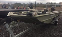 2012 TRACKER GRIZZLY 1648 WITH A 20 HP MERCURY, 2 TROLLING MOTORS ONE BOW MOUNTED ONE MOUNTED ON THE BACK.
Nominal Length: 16'