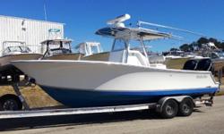 FOR QUESTIONS CONTACT: JOE 540-588-2494 or jfroweiiimd@gmail.com 2013 Onslow Bay 27XS FACTORY OPTIONS: Rear jump seats Leaning post and transom live wells Wide console Forward seating T-top Twin 300 Merc Verados at 575 hrs all service records up to date
