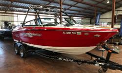 Used 2013 Monterey 214SS with the well known Mercruiser 5.0L 260hp IO.
This is an extremely clean family and sport boat with plenty of power and all the extras.&nbsp; Wake tower with bimini top, premium sound system with speakers mounted on the tower.