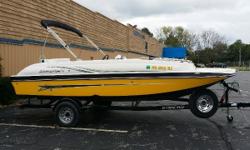 Lightly used fresh water deck boat. Spacious and accommodating. V6 multi-port injection. 220hp means plenty of performance. Trades considered. CANVAS COCKPIT COVER DECK ANCHOR W/LINES FENDERS & LINES SKI TOW ELECTRICAL 12 VOLT SYSTEM BATTERY (1)