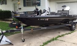 New price $16829.
2014 ETEC w/ factory warranty
Velocity Hit A Fast-Forward Button
The future is clawing at the backdoor and wants to come in. A completely new kind of bass boat half a decade in the making. Almost twitching. It comes from a legendary