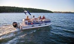 The nimble PARTY BARGE 18 DLX is easy to pilot and eager to go.
Designed and sized to be towed behind smaller tow vehicles, the possibilities for family adventures are endless!
This pontoon boat comes packed with more luxury and convenience than you can