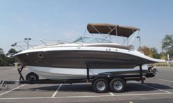 PRICE JUST REDUCED TO $79,900!!
MerCruiser 8.2L MAG HO, 430 hp engine, aprx 42 hours;
Merc Bravo III dual-prop sterndrive w/stainless steel
props;
2015 Metal Craft 2-axle trailer w/electric brakes, spare
tire, custom rims, aluminum step plates, & side