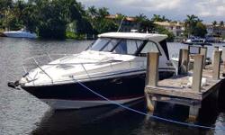 (LOCATION: Coral Gables FL) This Regal 35 Sport Coupe is a full-featured family cruiser with style, luxurious accommodations, and performance. She features a large &nbsp;cockpit with ample seating and a spacious mid-cabin interior. Whether you are