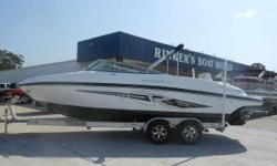 - 2014 Rinker 246 BR with a 350 Mag Bravo 3, Sony stereo with transom remote, Snap-in carpet, Transom walk through with rumble seat, Thru-hull exhaust, SS cup holders, SS pull-up cleats, Portable toilet, Bow table, R graphics with custom color, Dual