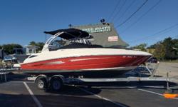 2014 SEA RAY SUNDECK
2014 24' Sea Ray Sundeck powered by a 5.7 Bravo III Mercruiser in great condition! Call for more information or come stop by to take a look!
Hull color: Red / White