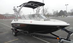 BOAT HAS ONLY BEEN IN FRESH WATER!
MerCruiser 3.0 L TKS, 4-cylinder engine, no hour meter (estimated 10 hours)
MerCruiser Alpha One sterndrive
Karavan 1-axle trailer w/swivel tongue
Bimini
Bow cover
Cockpit cover
Tilt steering wheel
12v Receptacle at