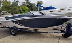 This Glastron GT 207 jet boat delivers all of the performance you would expect out of a Glastron! The legendary Super Stable V hull design paired with the Rotax 250 HP jet is a recipe for awesome watersports! This one is barley used and has very low