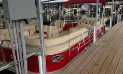 This Landau pontoon has barely been used and is still in great condition! This is definitely a steal that you do not want to miss!- 115hp Suzuki Outboard- Heavy Duty Walk Thru Tow Bar- Vinyl Flooring- MP3 Port- 4 Stainless Cleats- Docking Sidelights w/