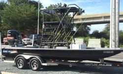 FOR QUESTIONS CONTACT: BARRETT 910-279-6104 or captbarrett@oifc.com -2015 Majek Illusion DETAILS: -2015 Yamaha 225 SHO 80 hours -22ft-6in, solid Black hull with Majek Gray cap -Custom Top Drive Tower with extended casting platform, drive box, leaning