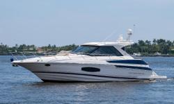 This 2015 46 Regal makes an evening sunset cruise or a trip to the islands a elegant and enjoyable experience. This boat offers many different features that make your boating experience a great one. The boat comes with the " Skyhook" Dynamic Positioning