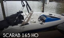 Actual Location: Mooresville, NC
- Stock #092809 - If you are in the market for a jet, look no further than this 2015 Scarab 165 HO, just reduced to $26,900 (offers encouraged).This boat is located in Mooresville, North Carolina and is in great condition.