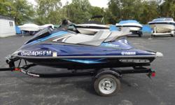 This is a nice, lightly used PWC! It looks good and has LOW HOURS (64). It comes with a 110 hp engine and a trailer. It also has a cover. If you are looking for a 4 stroke PWC for a low price, take a look at this!Call or e-mail us for details!WE WILL